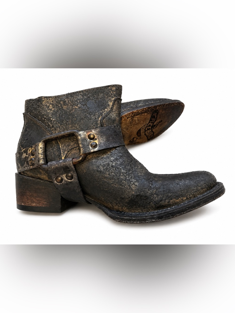 Freebird Phlow Distressed Leather Harness Boots 6 NWOB Store Display - Picture 3 of 9